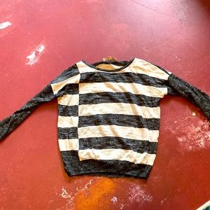black & white striped sweater